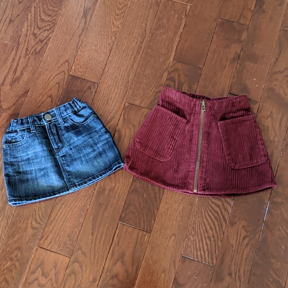 Baby GAP & Art Class Toddler Girl Skirts Sz 18mth